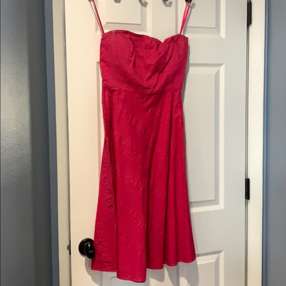 Pink J Crew strapless dress, size 4
